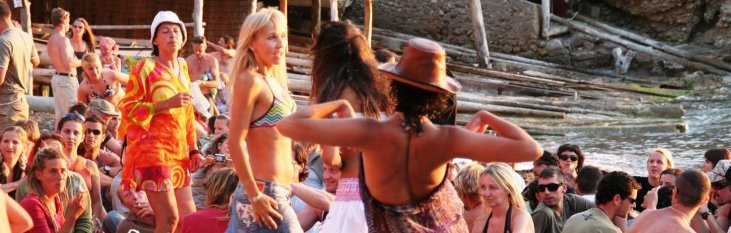 Strand Ibiza strand, ibiza, vakantie